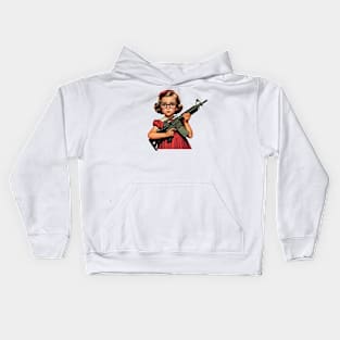 The Little Girl and a Gun Kids Hoodie